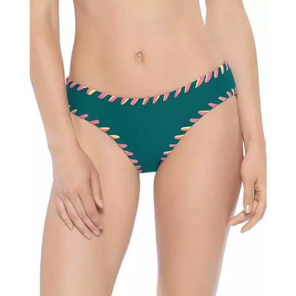 Becca Reversible Small Camille Low Rise Bikini Bottom Whipstitch - Picture 2 of 13